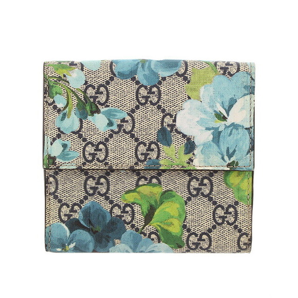 COMES WITH BOX -Gucci GG Blooms Monogram Long Bifold Button Wallet